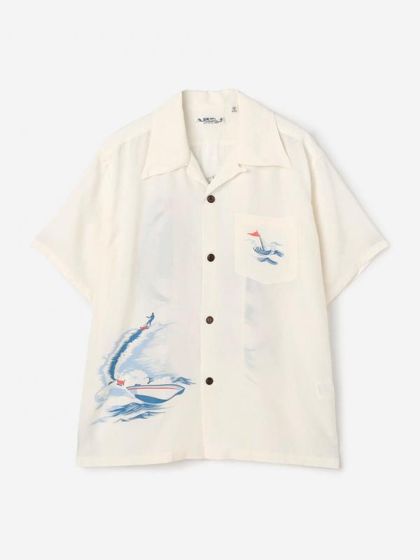 SUN SURF | ハワイアンシャツ “WATER SKIING” WOMEN