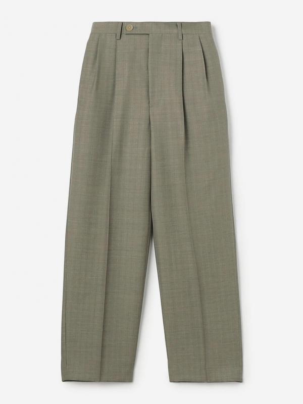 AURALEE | BLUEFACED WOOL TWO-TUCK SLACKS WOMEN