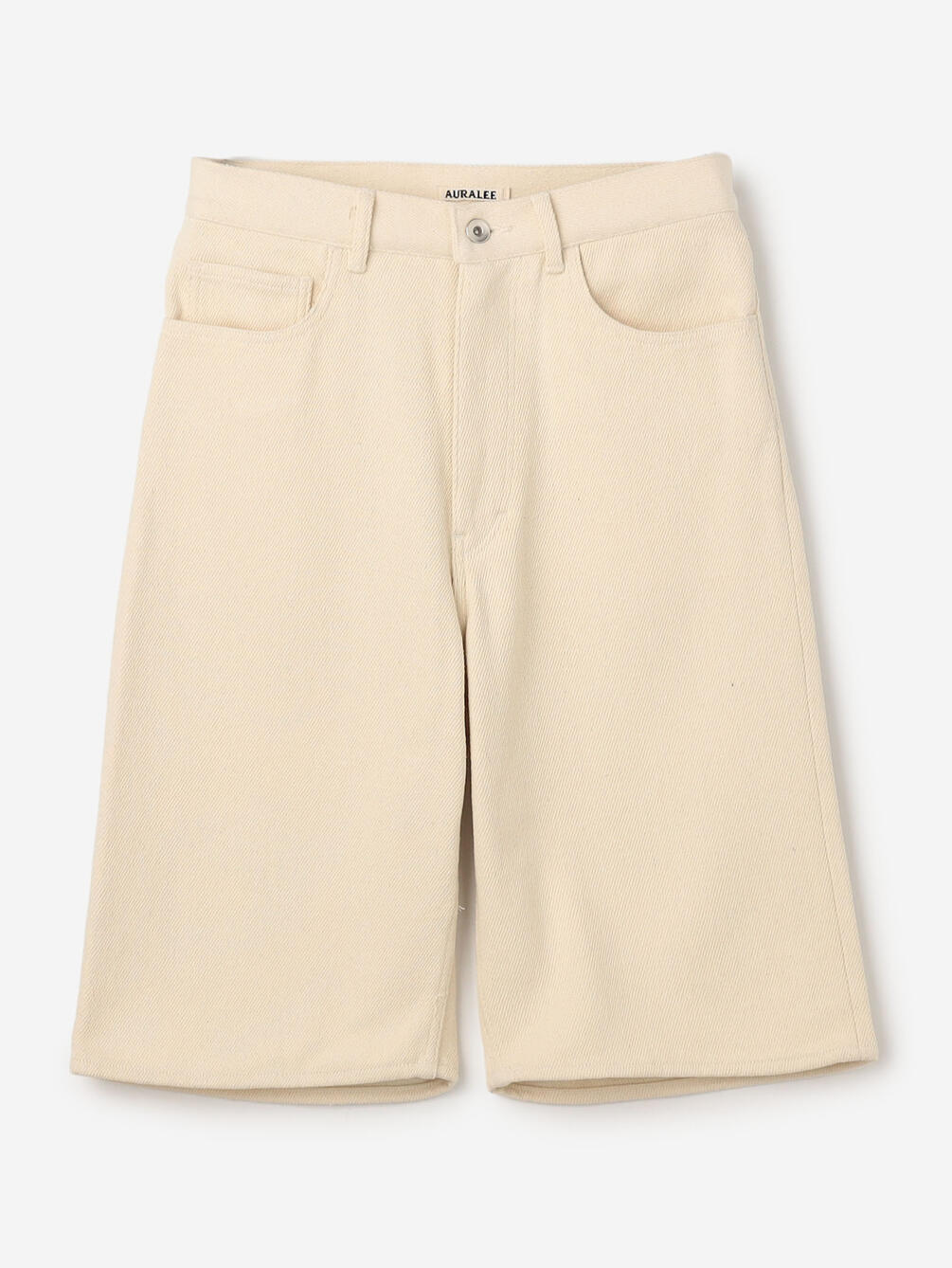 AURALEE | SILK NEP DENIM 5P WIDE SHORTS WOMEN