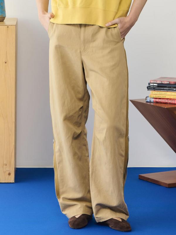 BOWTE | COTTON LINEN BOILE ZIP DETAIL CURB PANTS WOMEN