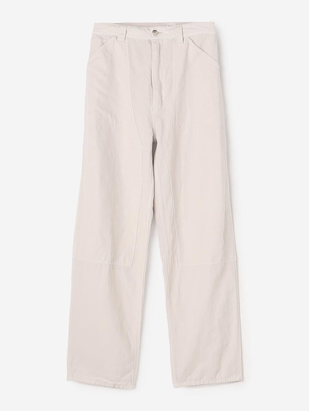 BOWTE | COTTON LINEN BOILE PIECE DYED DOUBLE KNEE PANTS WOMEN