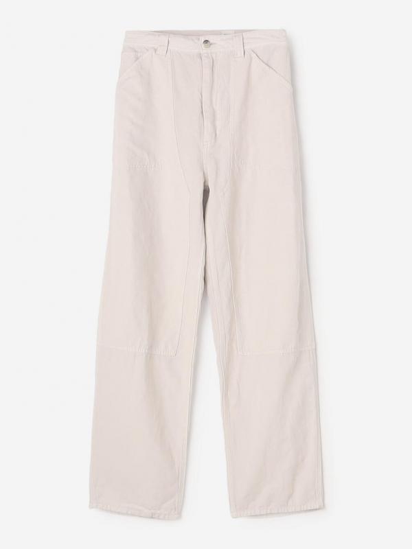 BOWTE | COTTON LINEN BOILE PIECE DYED DOUBLE KNEE PANTS WOMEN