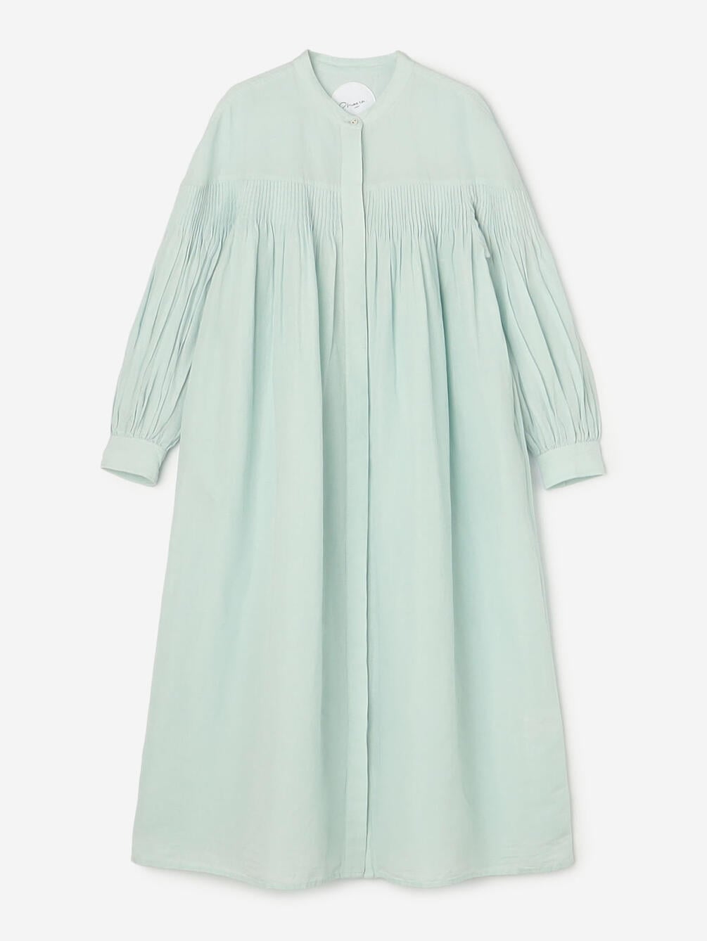 Pheeta | ノーカラーの長袖ロングドレス Stella WOMEN