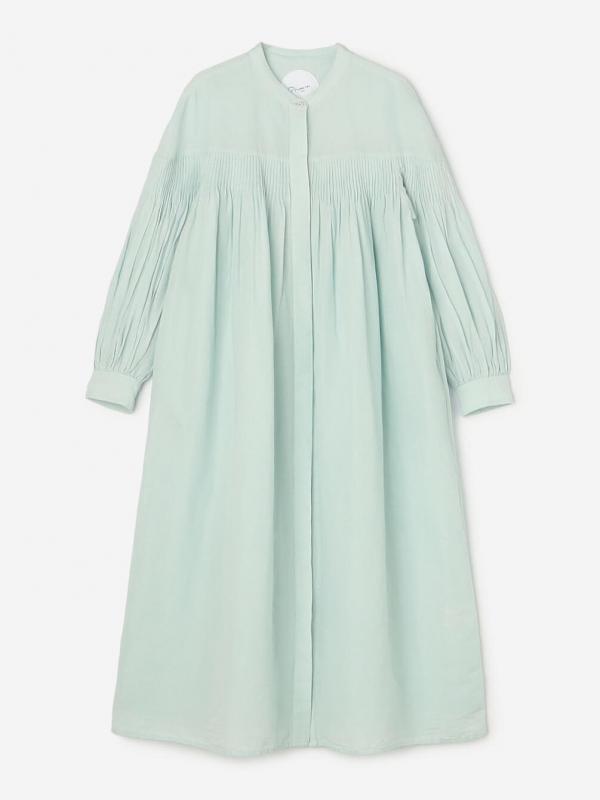 Pheeta | ノーカラーの長袖ロングドレス Stella WOMEN