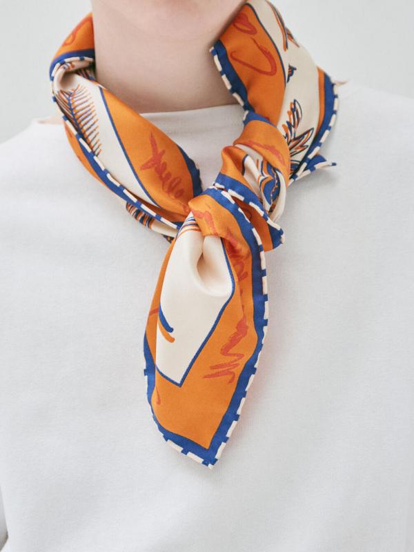 manipuri | シルクスカーフ フローラ 65×65 WOMEN