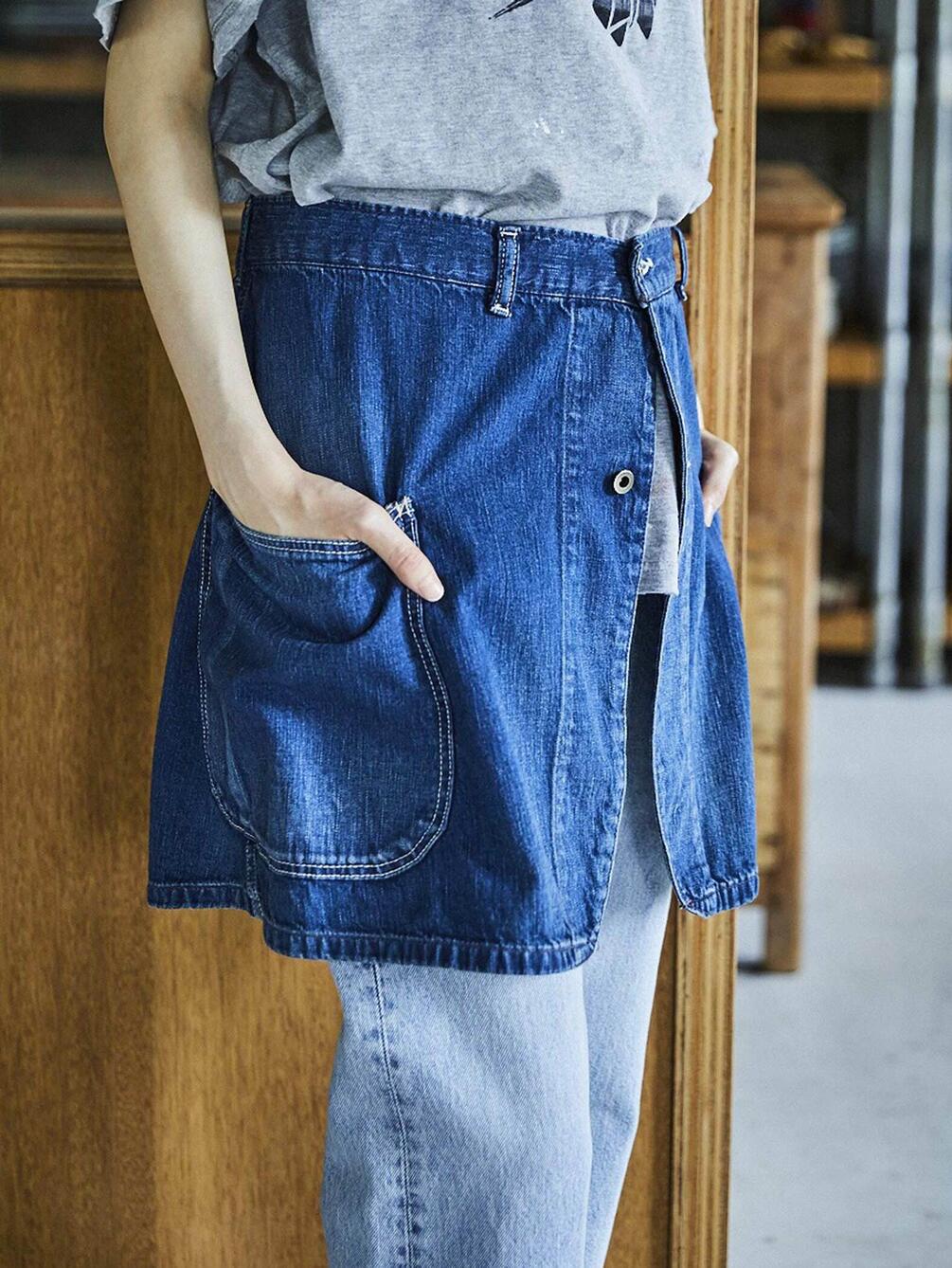 orSlow | デニム オーバーラップスカート WOMEN