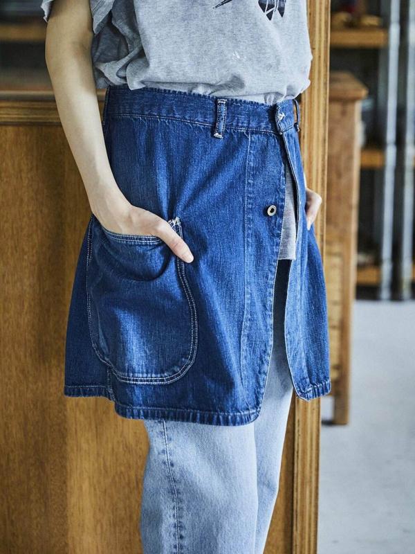 orSlow | デニム オーバーラップスカート WOMEN