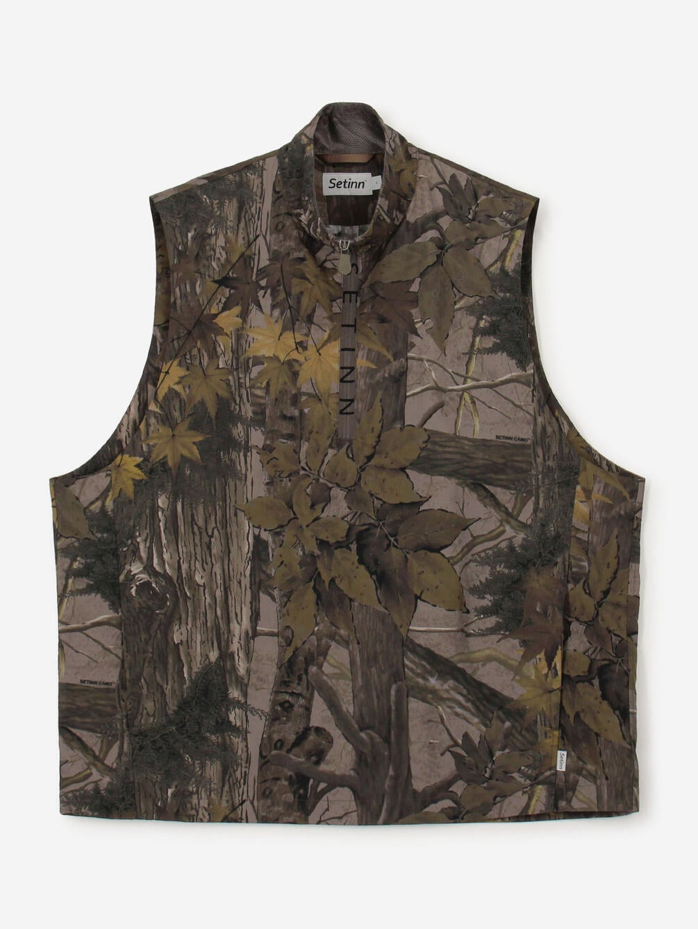 Setinn | ナイロン カモフラージュハーフジップベスト MEN