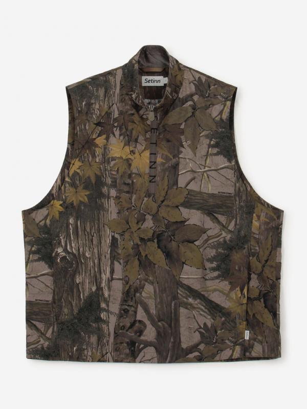 Setinn | ナイロン カモフラージュハーフジップベスト MEN