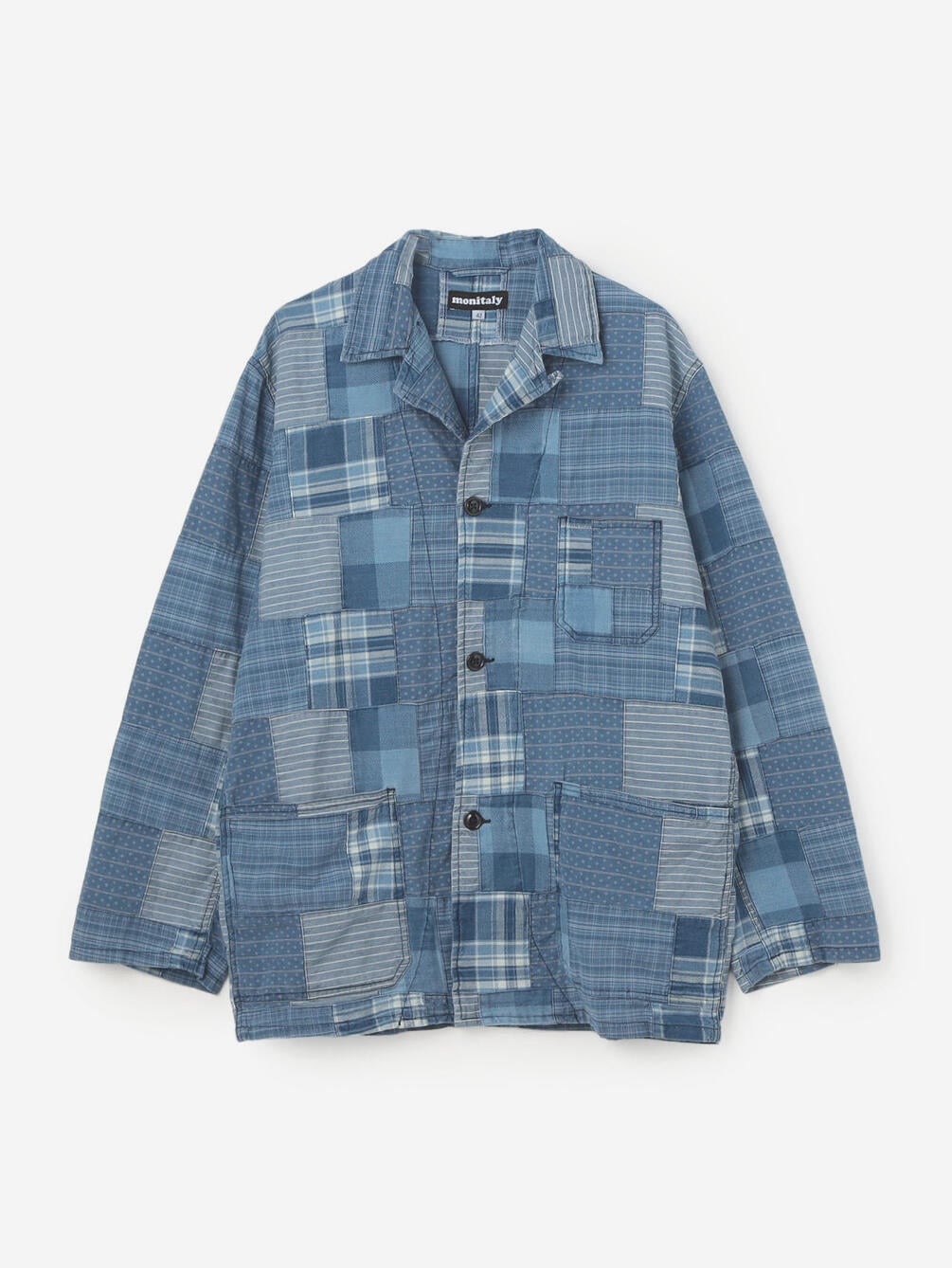 monitaly | インディゴ パッチワーク ジャケット MEN