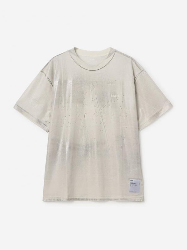 SATISFY | 半袖ロゴTシャツ Silver Foil MEN