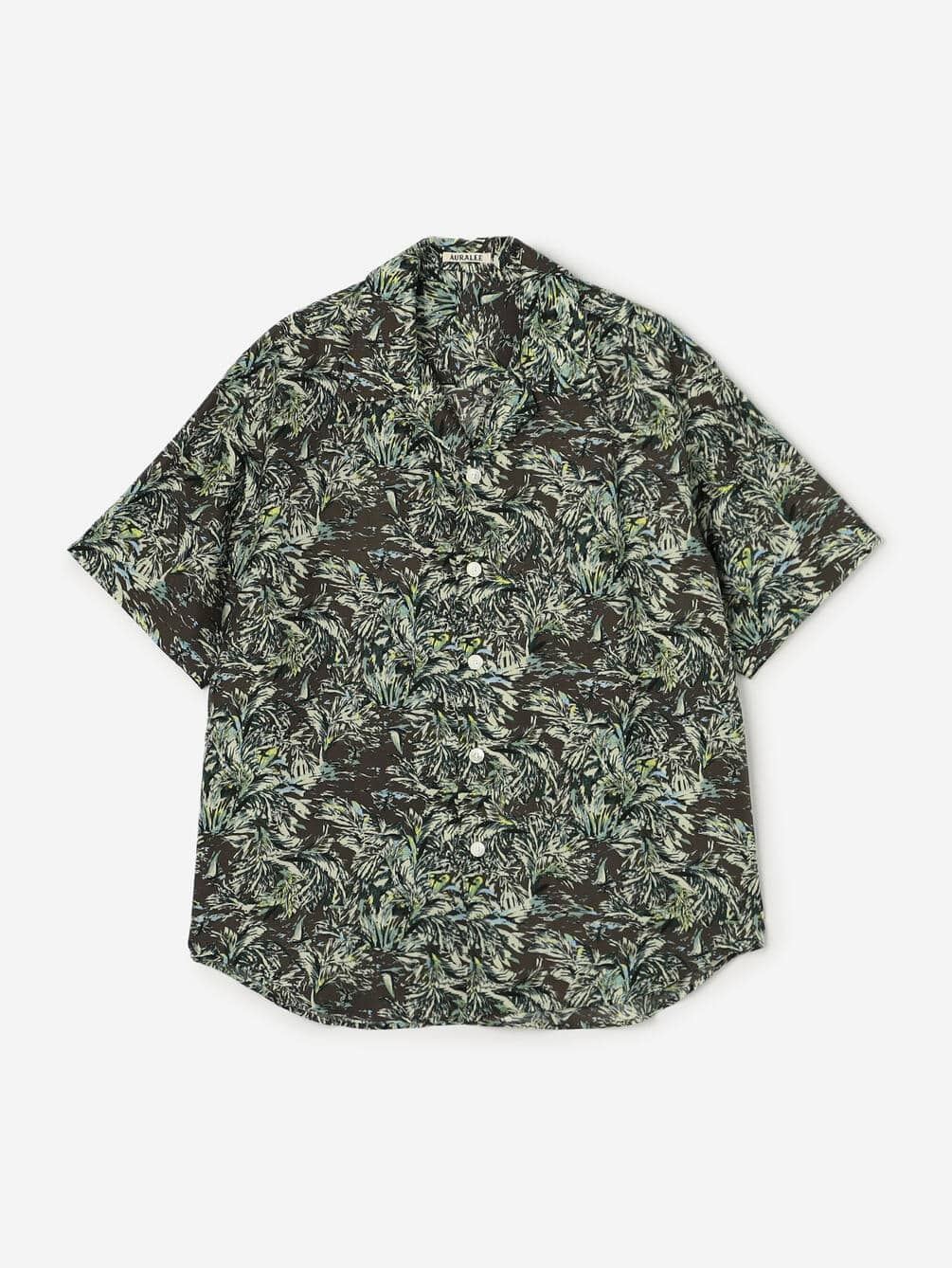 AURALEE | PRINTED AIRY SILK HALF-SLEEVED SHIRT MEN