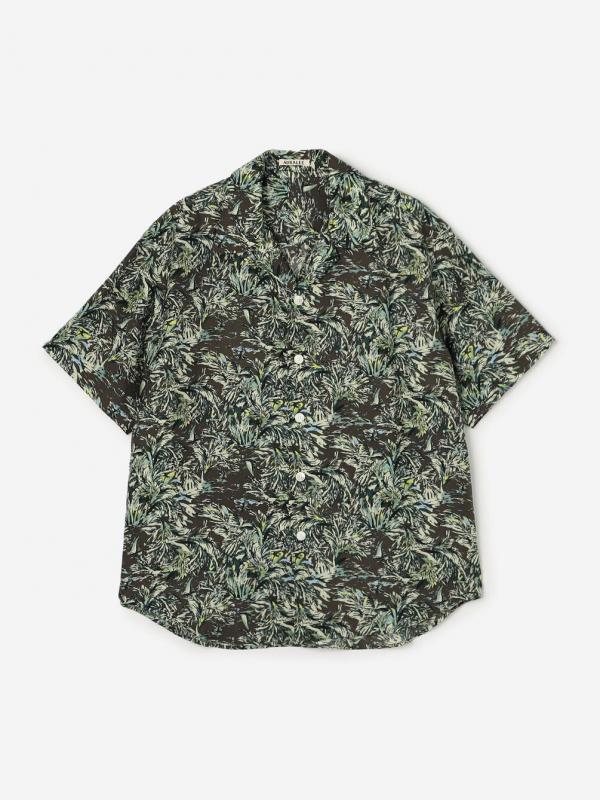 AURALEE | PRINTED AIRY SILK HALF-SLEEVED SHIRT MEN