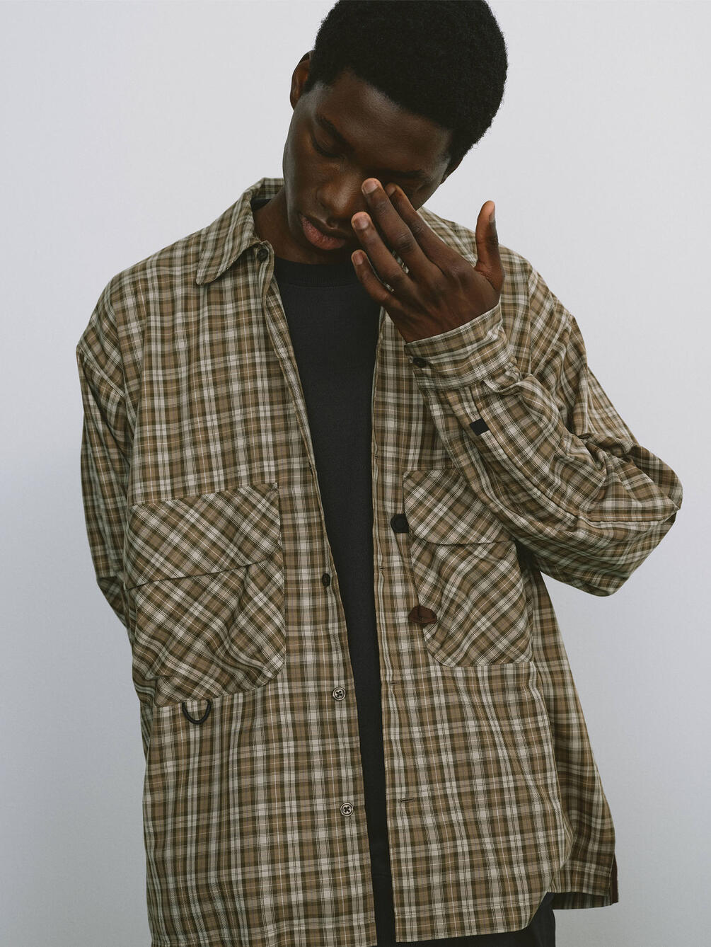 DAIWA PIER39 | TECH SPORTS OPEN COLLAR SHIRT L/S GREN PLAID MEN