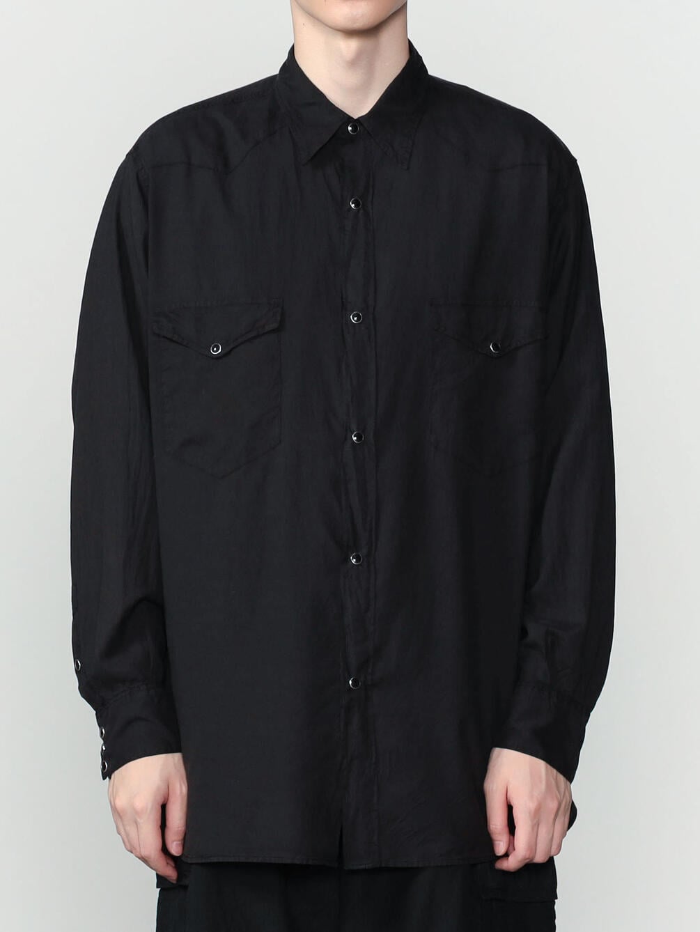 COMOLI | シルク製品染 ウエスタンシャツ MEN