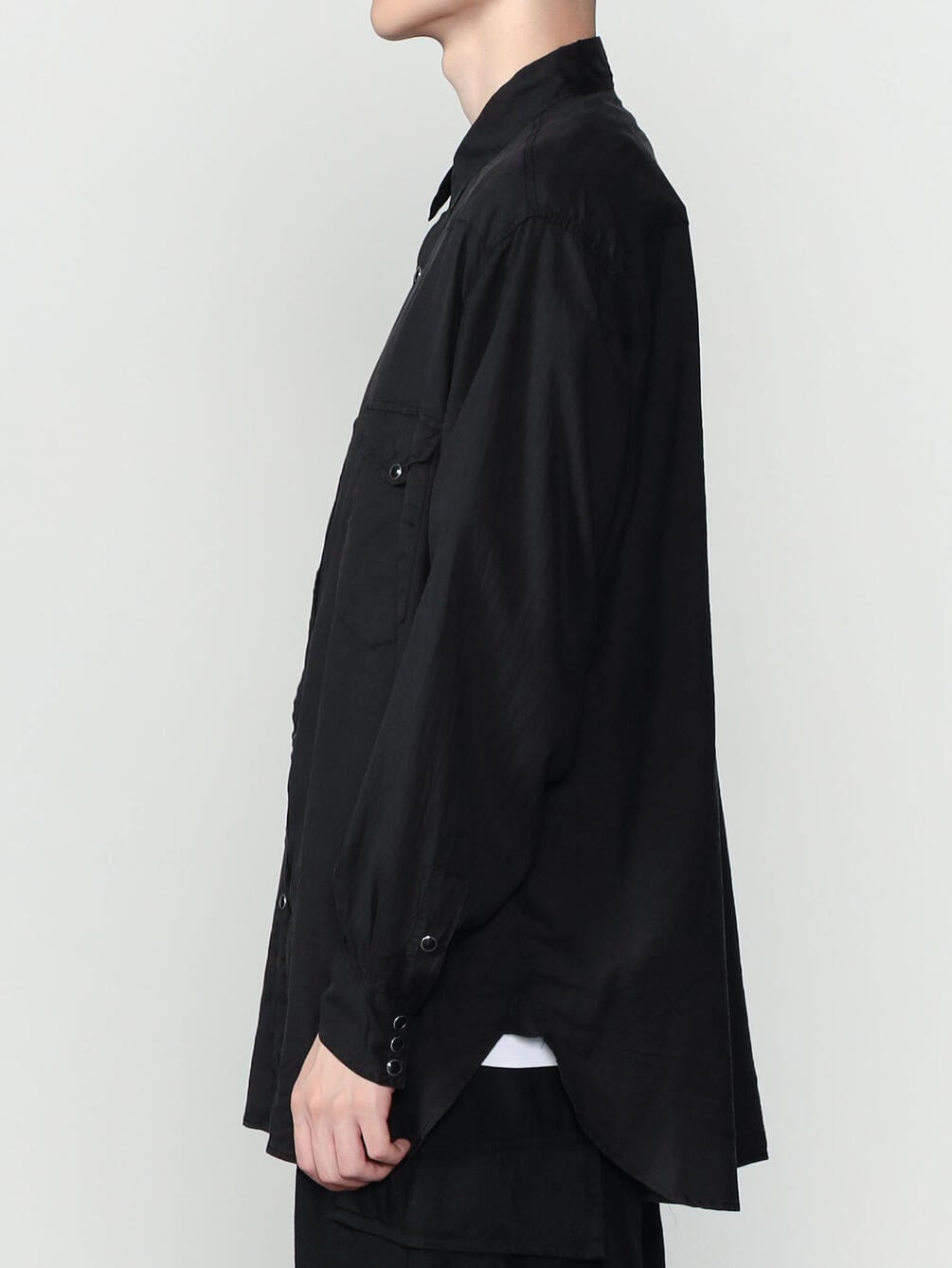 COMOLI | シルク製品染 ウエスタンシャツ MEN