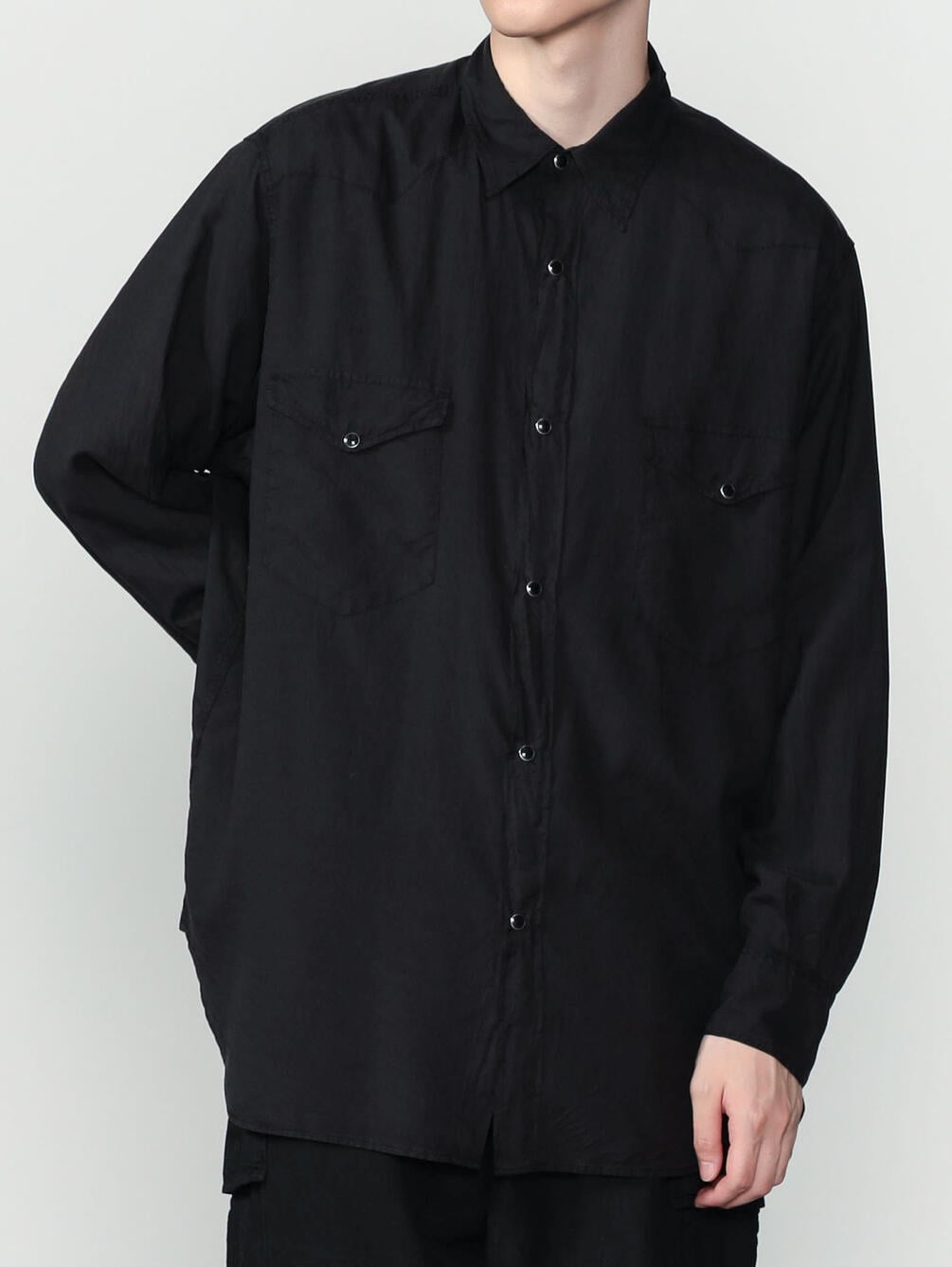 COMOLI | シルク製品染 ウエスタンシャツ MEN