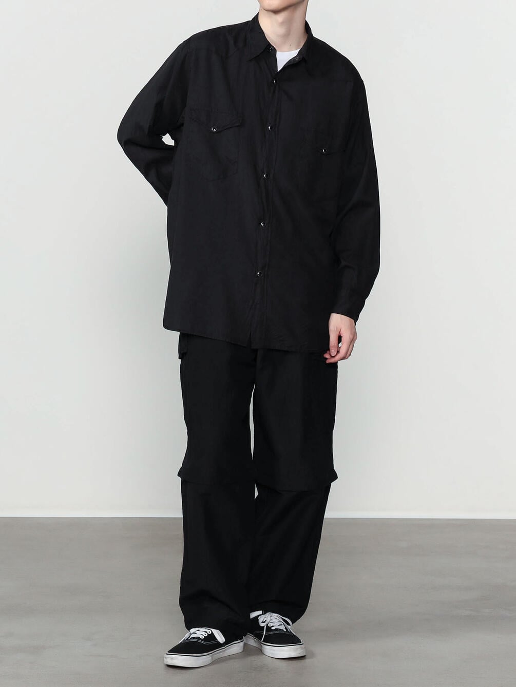 COMOLI | シルク製品染 ウエスタンシャツ MEN