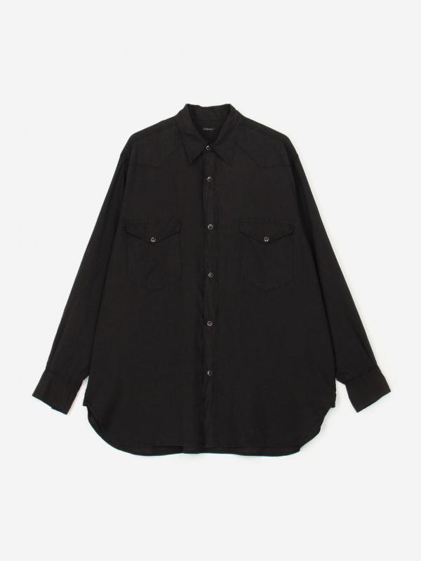 COMOLI | シルク製品染 ウエスタンシャツ MEN