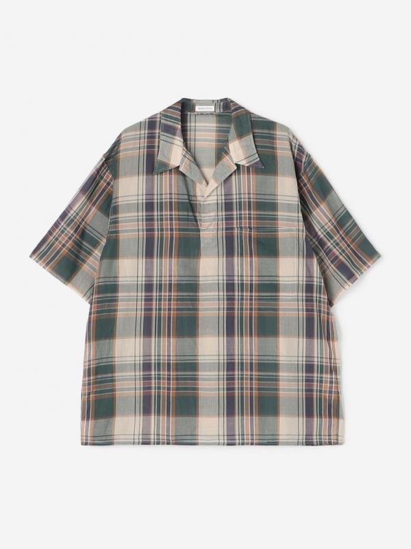 KAPTAIN SUNSHINE | コットンガーゼ 半袖スキッパーシャツ MEN