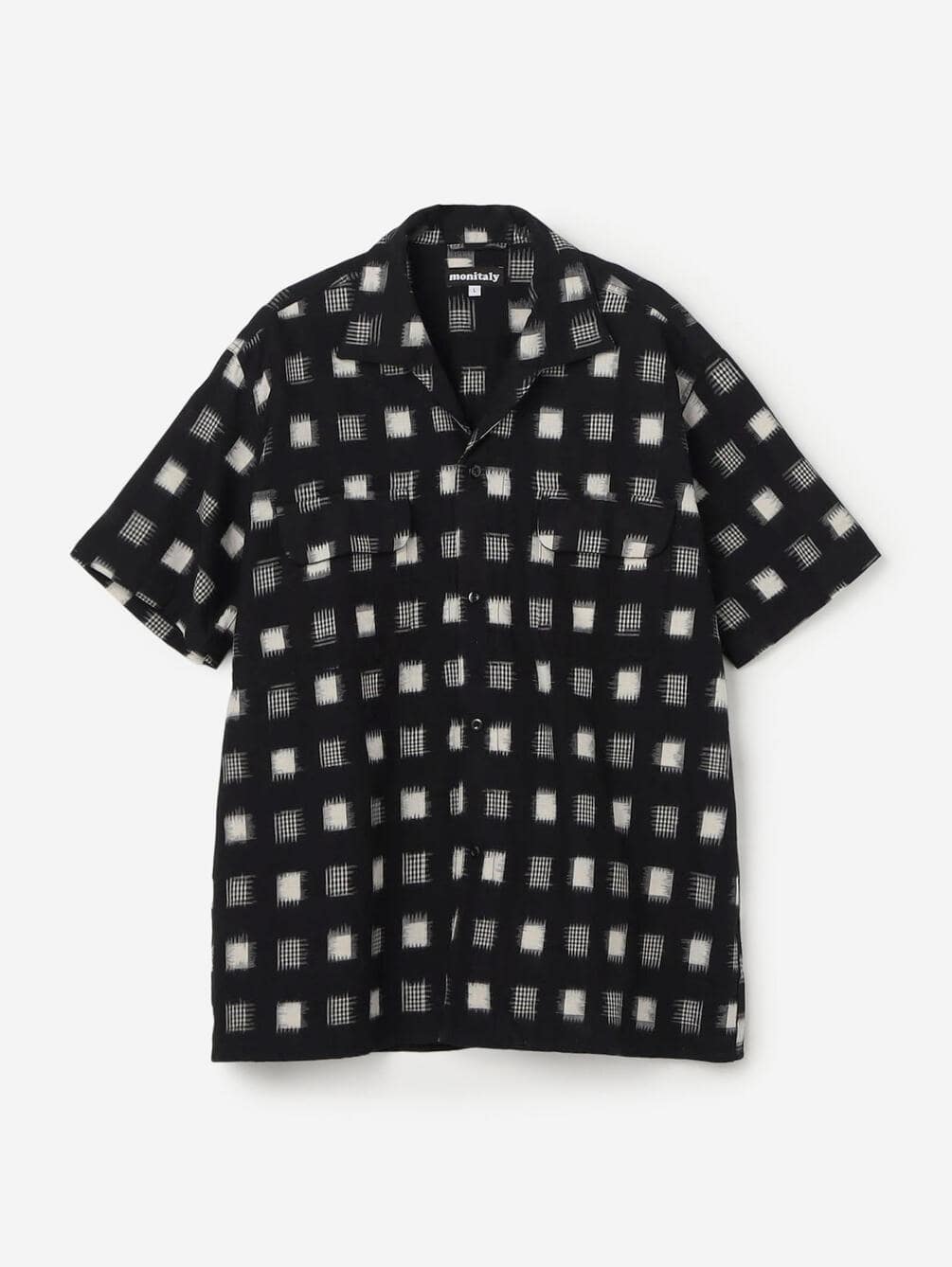 monitaly | コットン オープンカラー半袖シャツ MEN