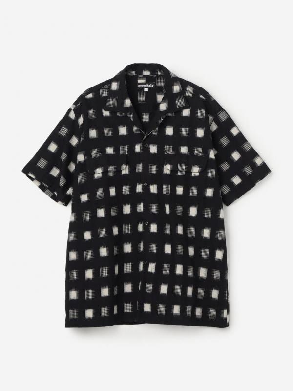 monitaly | コットン オープンカラー半袖シャツ MEN