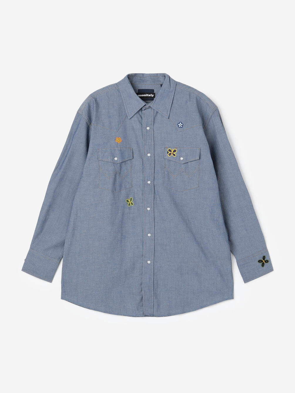 monitaly | クロシェ刺繍 ウエスタンワークシャツ MEN