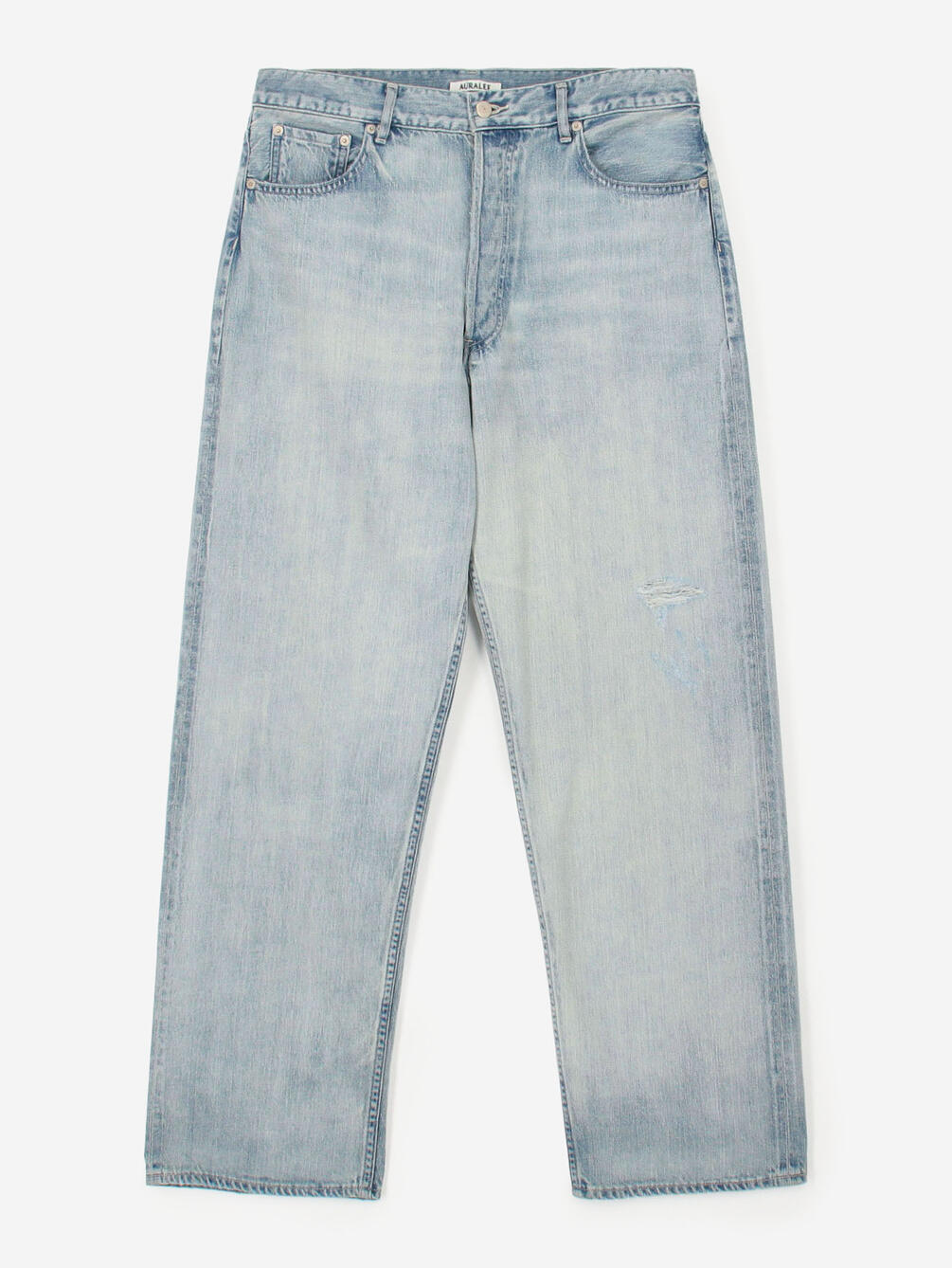 AURALEE | FADED SELVEDGE LIGHT DENIM WIDE PANTS MEN