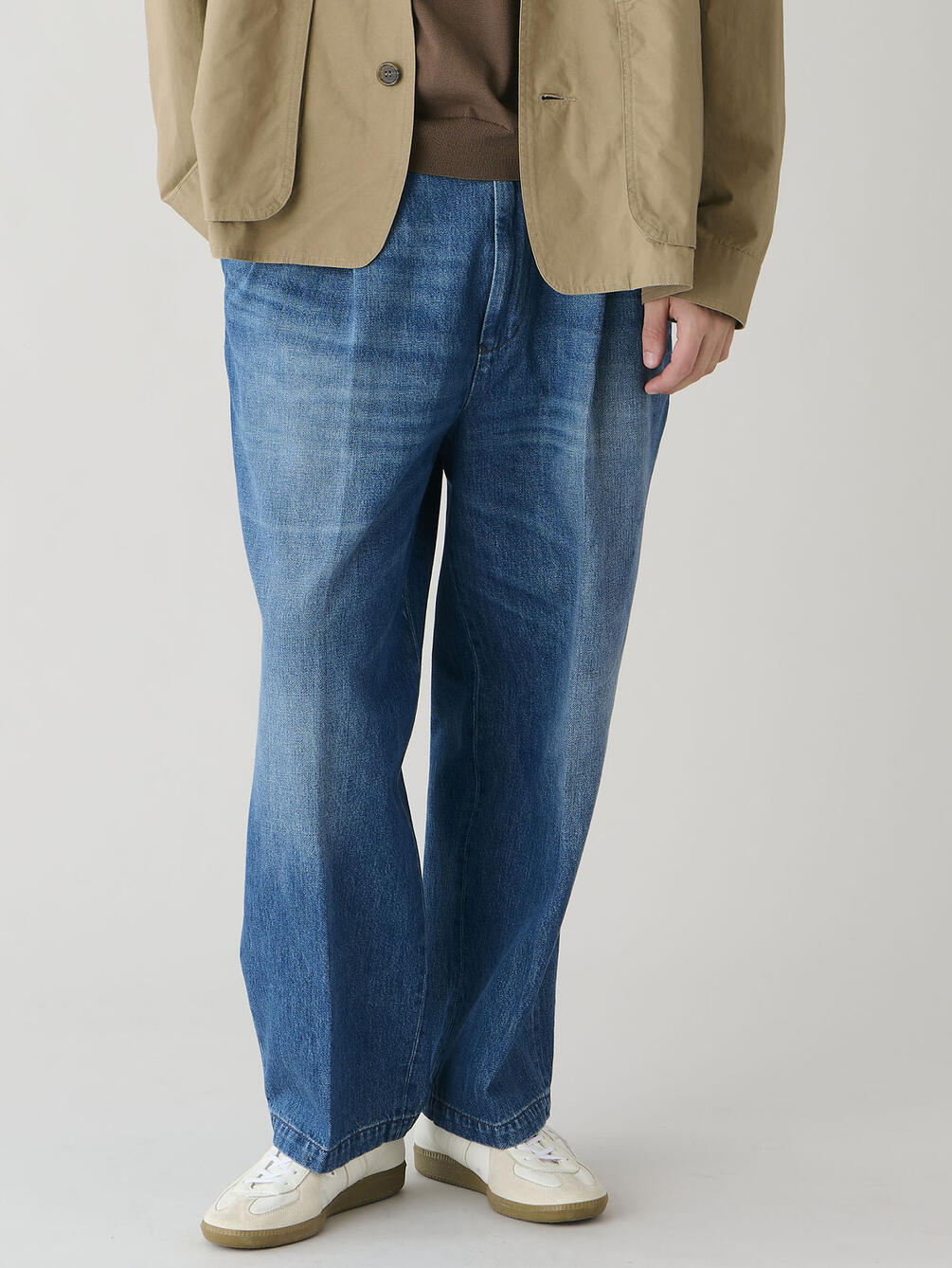 FARAH | ツータック ワイドデニムパンツ MEN