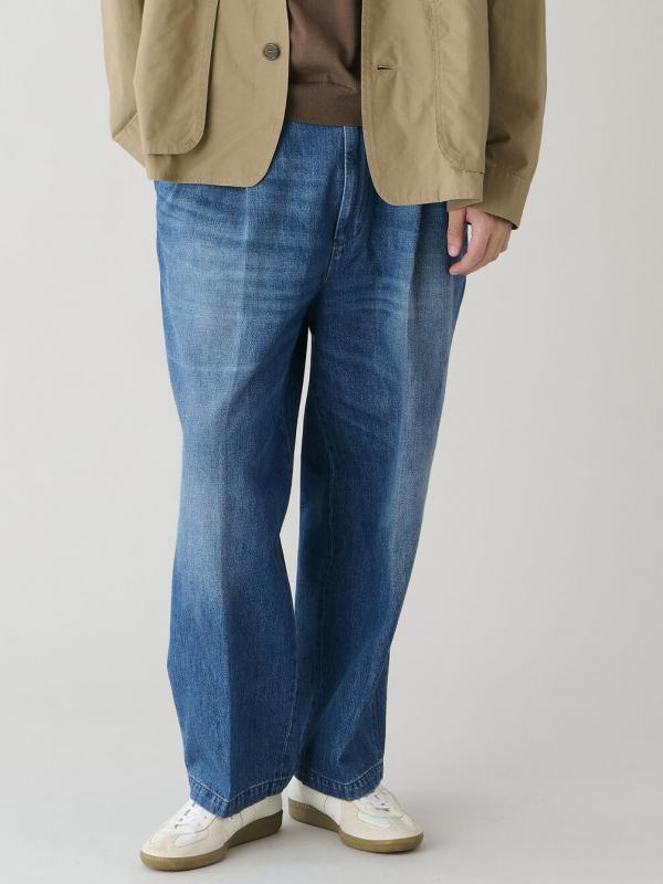 FARAH | ツータック ワイドデニムパンツ MEN