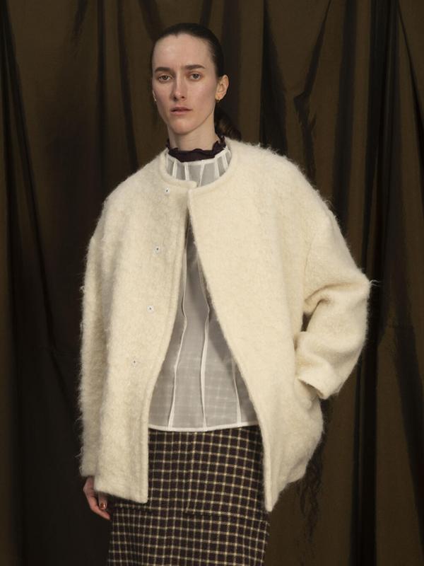 TOURNON. | ウールアルパカ シャギーコート WOMEN