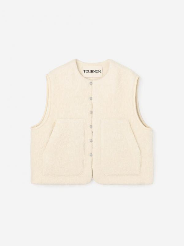 TOURNON. | ウールアルパカ シャギーベスト WOMEN