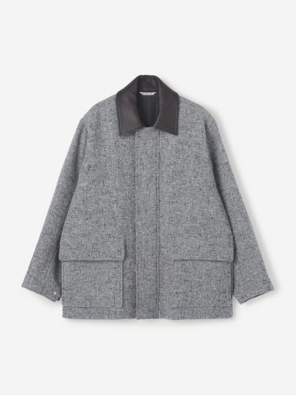 AURALEE | HOMESPUN TWEED ZIP BLOUSON WOMEN