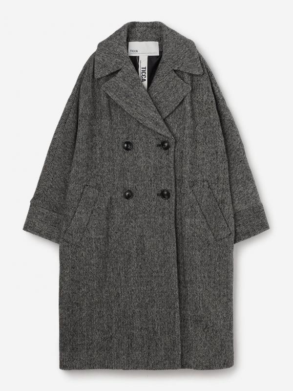 TICCA | 〈別注〉ウールヘリンボーン テントコート WOMEN