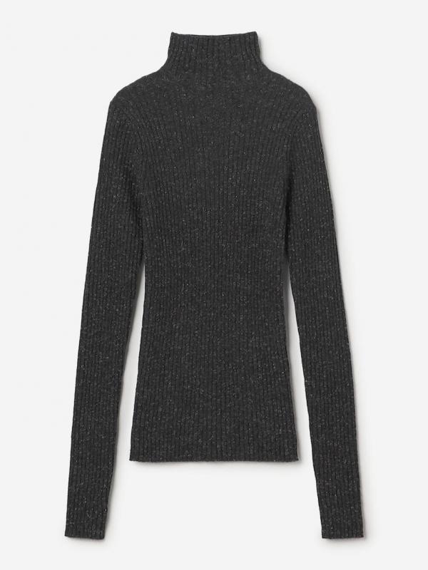 AURALEE | CASHMERE NEP KNIT TURTLE WOMEN