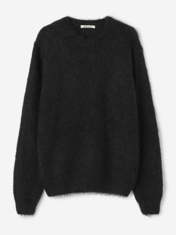 AURALEE | BRUSHED SUPER KID MOHAIR KNIT P/O WOMEN