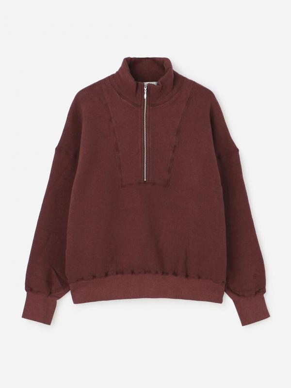 TICCA | ダウニーウラケ ハーフジップ長袖プルオーバー WOMEN
