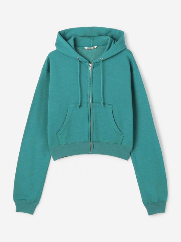 AURALEE | HIGH-TWIST COMPACT SWEAT ZIP PARKER WOMEN