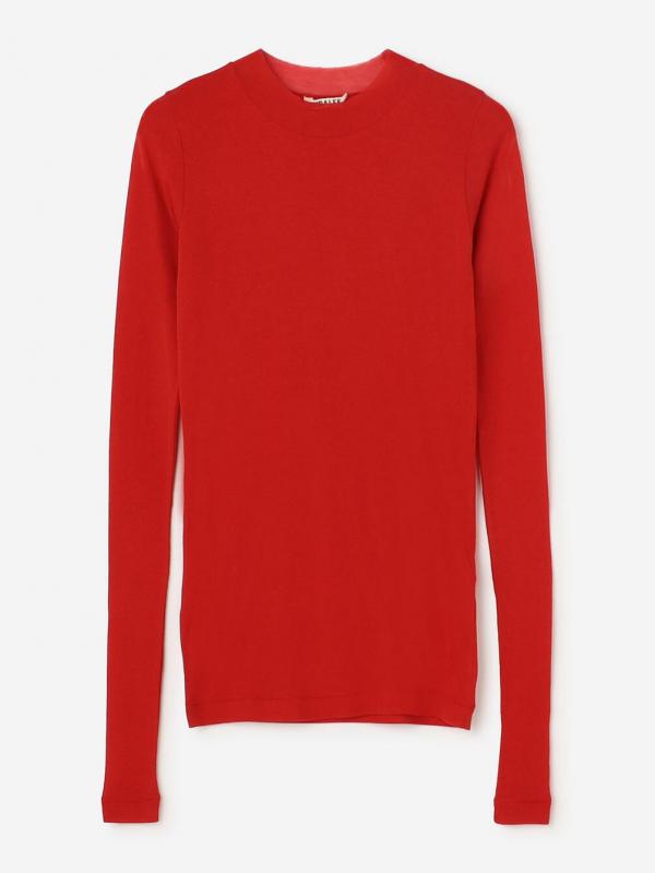 AURALEE | SUPER HIGH GAUGE SHEER RIB L/S TEE WOMEN