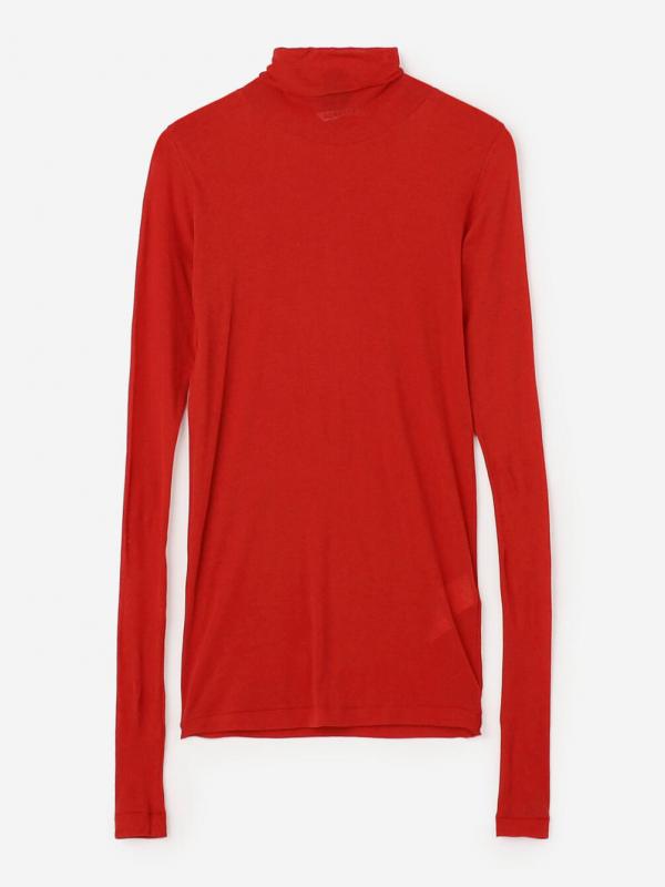 AURALEE | SUPER HIGH GAUGE SHEER RIB TURTLE NECK L/S TEE WOMEN