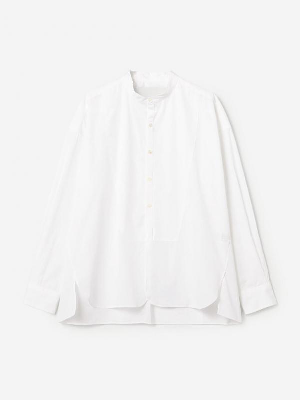 TICCA | コットンポプリン ノーカラービブヨークシャツ WOMEN