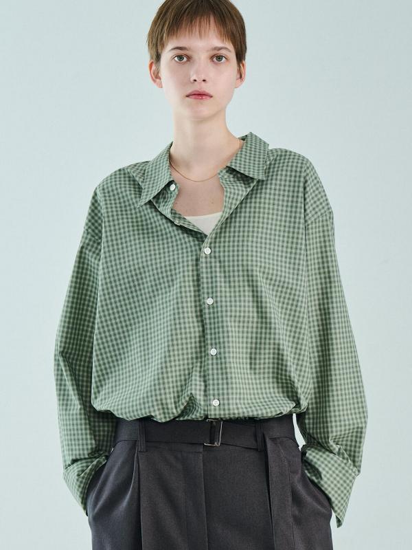 SOPHIE TALKS ABOUT THE WEATHER |〈別注〉 オーバーサイズ 長袖シャツ CHECK WOMEN
