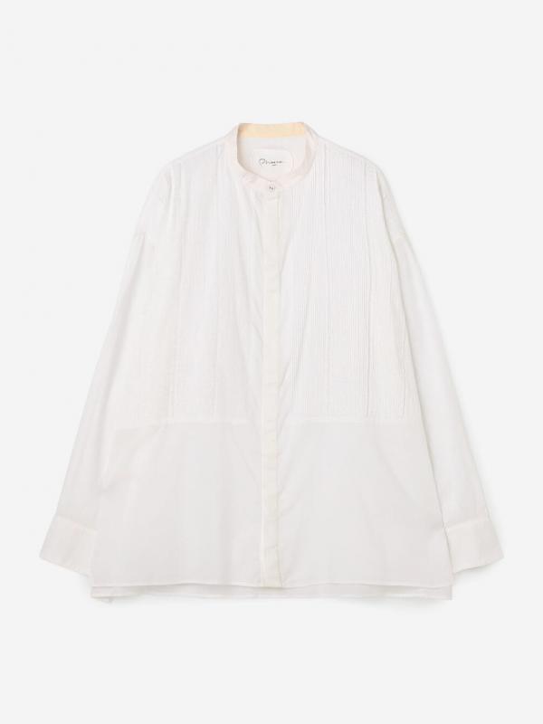 Pheeta | コットン バンドカラー長袖シャツ Trinity WOMEN