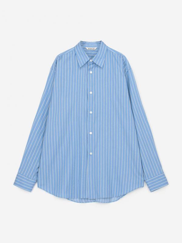 AURALEE | COTTON SILK STRIPE SHIRT WOMEN
