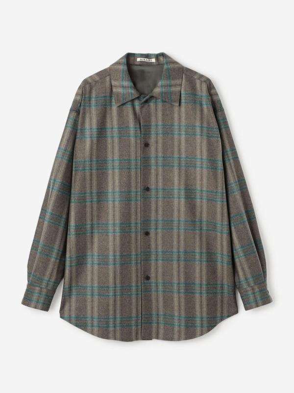AURALEE | WOOL FULLING FLANNEL SHIRT WOMEN