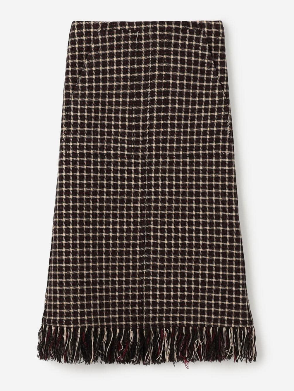 TOURNON. |ウール フリンジスカート  PLAID WOMEN