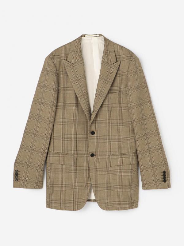 BOWTE | SUPER130'S GLENCHECK PEAKED LAPEL TAILORD JACKET MEN