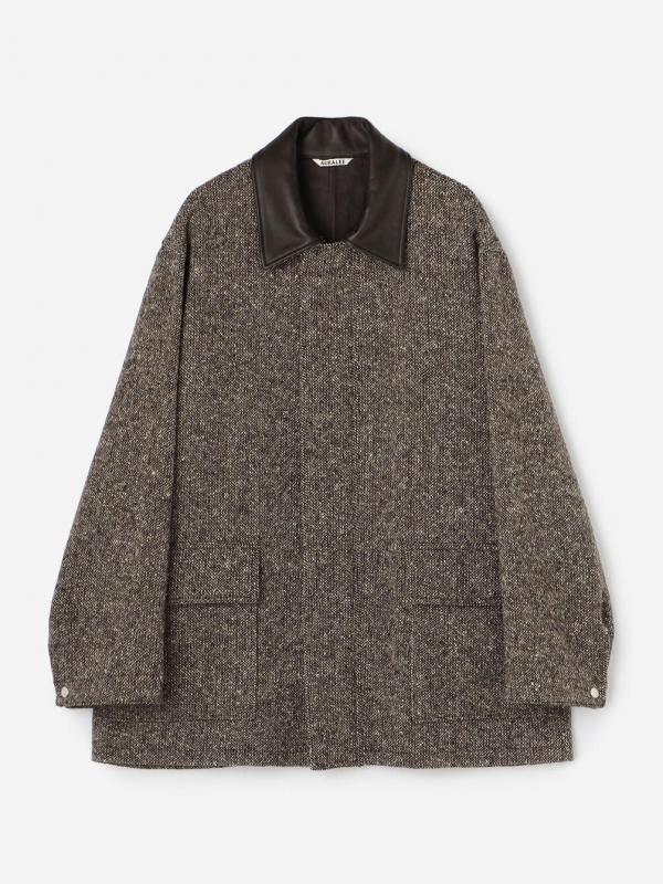 AURALEE | HOMESPUN TWEED ZIP BLOUSON MEN