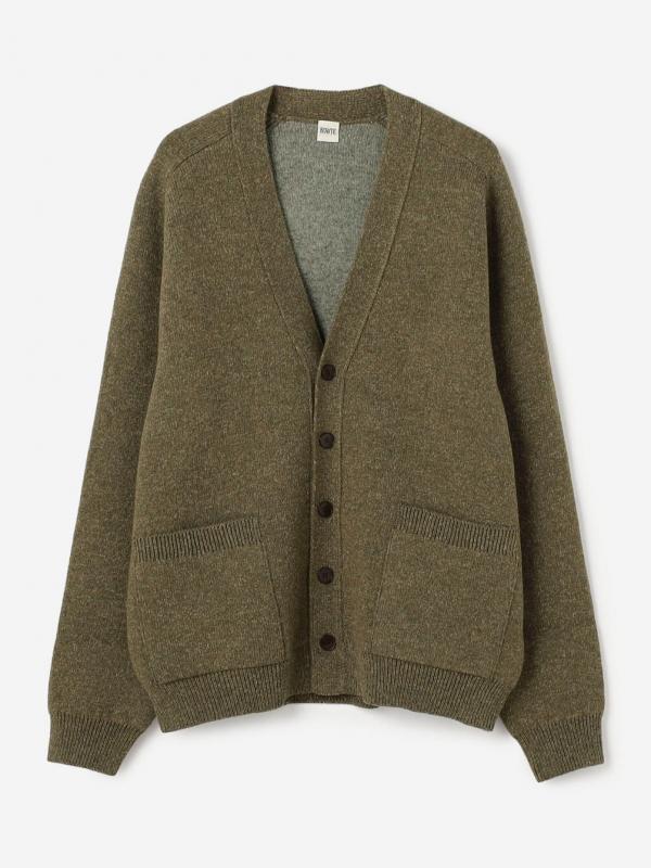 BOWTE | ITALIAN YARN IRISH CASHMERE MELANGE V NECK CARDIGAN MEN