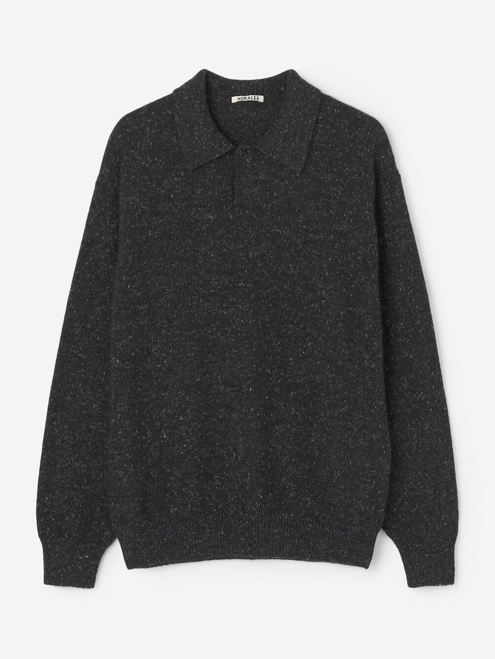 AURALEE | CASHMERE NEP KNIT POLO MEN